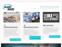 Tablet Screenshot of glassinside.nl